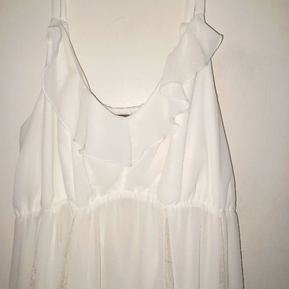 Off White Cream Torrid Maxi Dress size 1 14 16